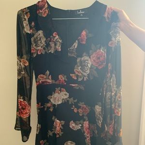 Black floral dress